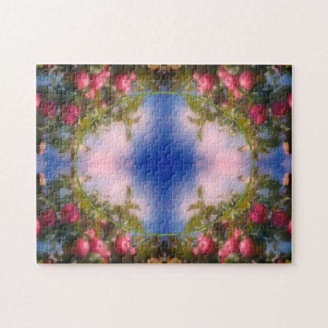 Puzzle Pommes Rouges Sur Arbre Ajouter Votre Photo (Horizontal)