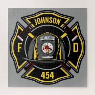 Puzzle Pompier AJOUTER NOM Équipe de secours du service d