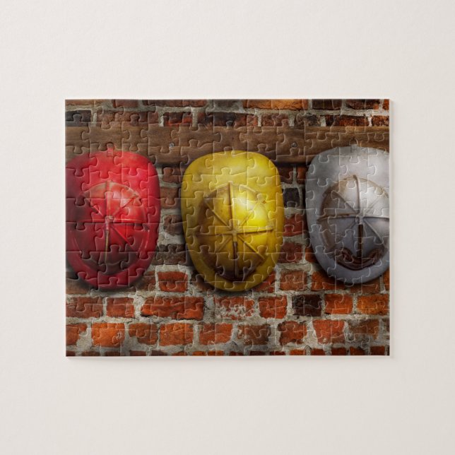 Puzzle Pompier - casquettes - sélectionnez un casquette, (Horizontal)
