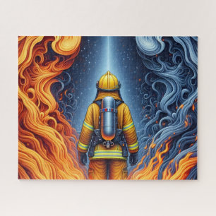 Puzzle Pompier Feu Eau