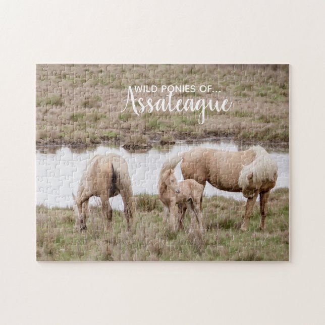 Puzzle Ponies sauvages de Palomino d'Assateague (Horizontal)