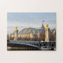 Pont Alexandre III et Grand Palais à l'heure d'or