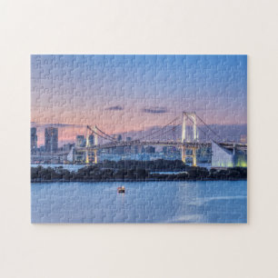 Puzzle Pont arc-en-ciel au crépuscule