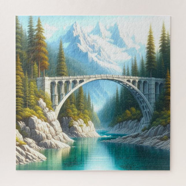 Puzzle Pont Arch au-dessus du ruisseau Mountain Jigsaw Pu (Vertical)