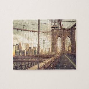Puzzle Pont Brooklyn au coucher du soleil