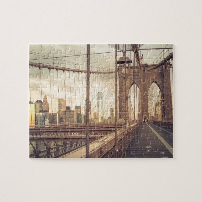 Puzzle Pont Brooklyn au coucher du soleil (Horizontal)
