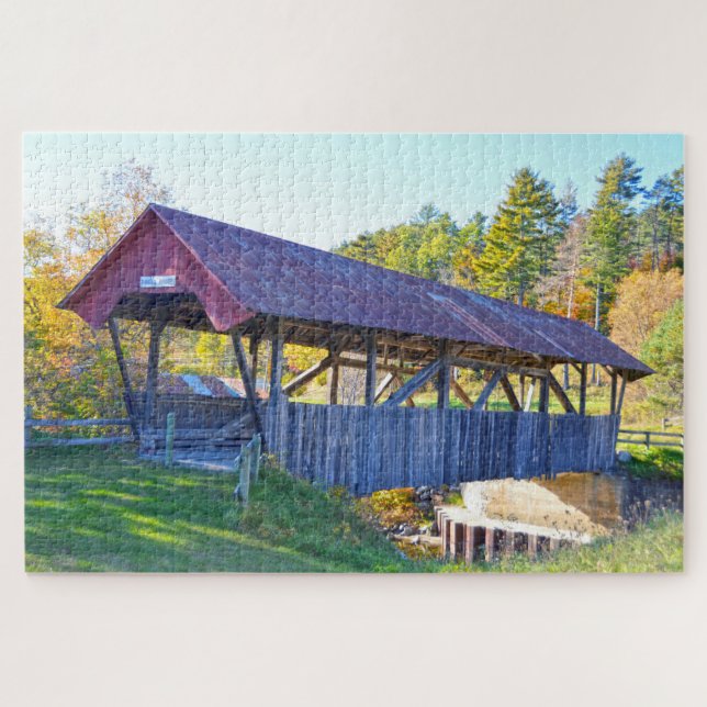 Puzzle Pont couvert au hasard, Lyndonville, Vermont (Horizontal)