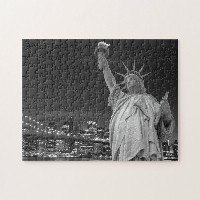 Puzzle Pont de Brooklyn et la statue de la liberté (Horizontal)