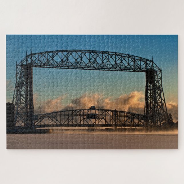 Puzzle Pont de levage aérien Duluth Minnesota avec fumée  (Horizontal)