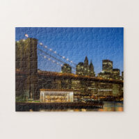 Pont de Manhattan et de Brooklyn au crépuscule