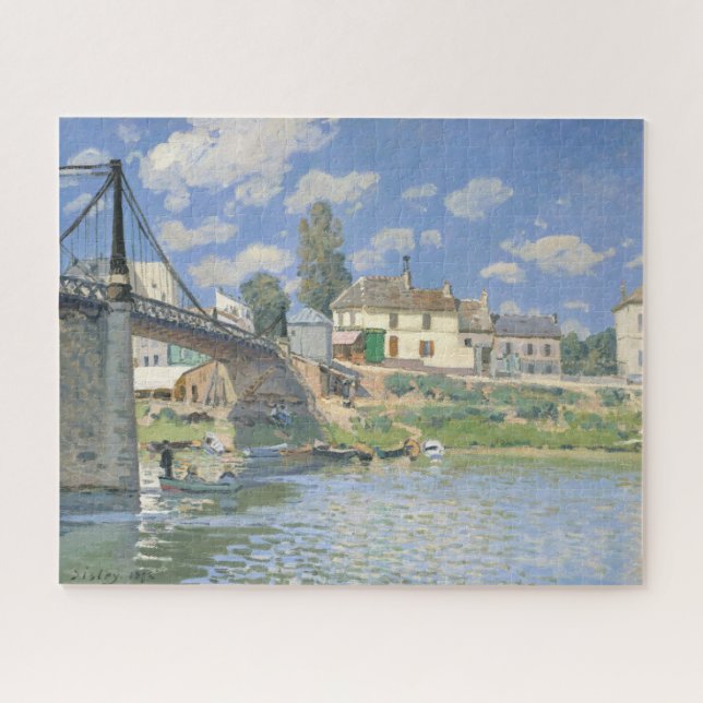 Puzzle Pont de Villeneu par Sisley Impressionist Paint (Horizontal)