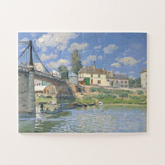 Puzzle Pont de Villeneu par Sisley Impressionist Paint (Horizontal)