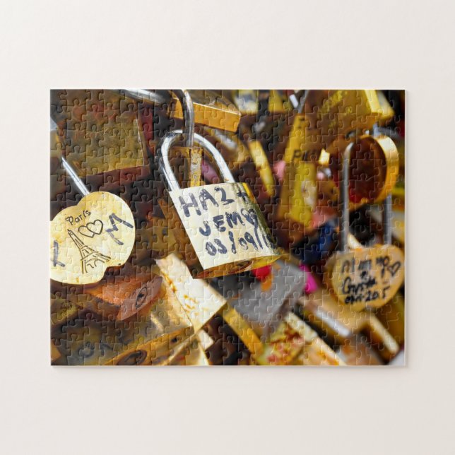Puzzle Pont des Arts Love Locks Paris. (Horizontal)