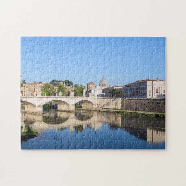 Puzzle Pont Emanuele II et Basilique Saint-Pierre - Rome (Horizontal)