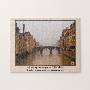 Puzzle Pont Florence Avec Citation Amoureuse