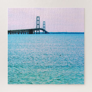Puzzle Pont Mackinac - Lac Michigan - 20x20 - 676 pcs