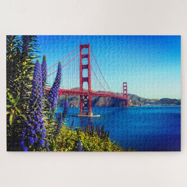 Puzzle Pont pittoresque Floral Golden Gate Photo (Horizontal)