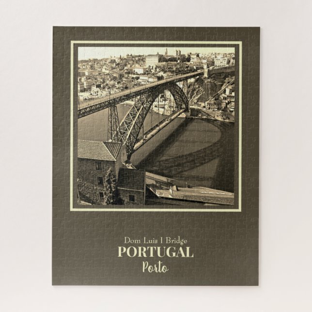 Puzzle Pont Porto au-dessus du fleuve Douro, Portugal, sé (Vertical)
