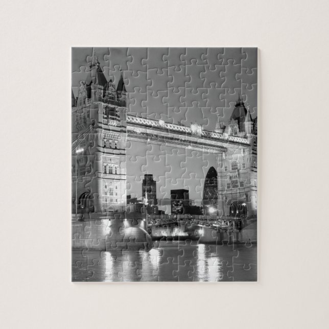 Puzzle Pont Tour de Londres blanc noir (Vertical)