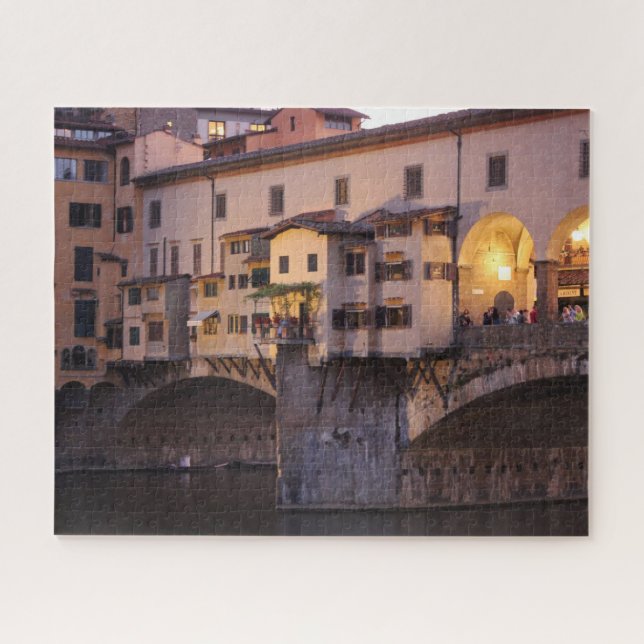 Puzzle Ponte Vecchio au coucher du soleil (Horizontal)