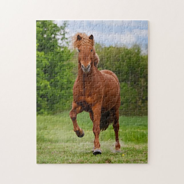 Puzzle Pony islandais Coups Tölt Amoureux de la photo (Vertical)