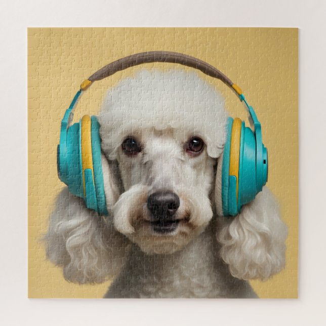 Puzzle Poodé avec casque (Vertical)