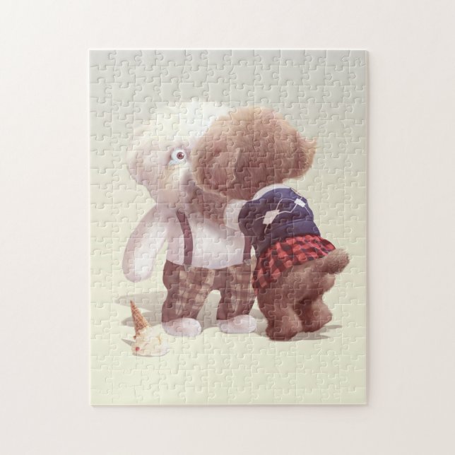 Puzzle Poodle Kisses Jigsaw (Vertical)