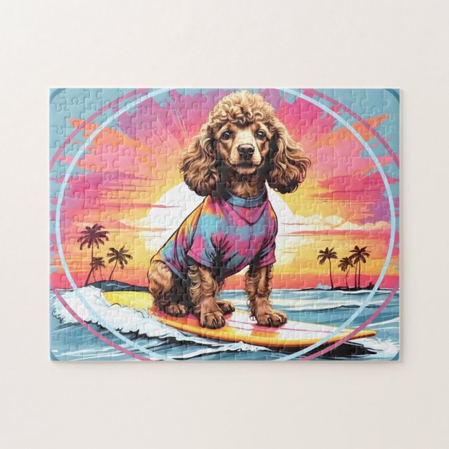Puzzle Poodle Surfing (Horizontal)