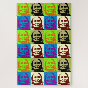Puzzle Pop Art Geronimo Chef légendaire indien