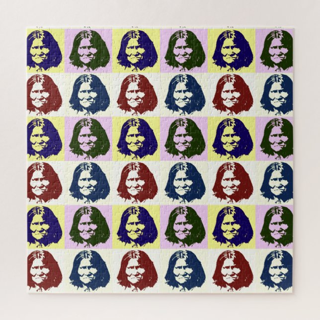 Puzzle Pop Art Geronimo Chef légendaire indien (Vertical)