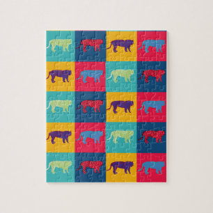 Puzzle Pop Art Tigers