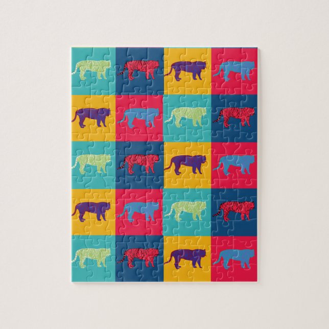 Puzzle Pop Art Tigers (Vertical)