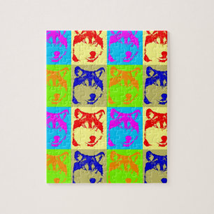 Puzzle Pop Art Wolf Eyes