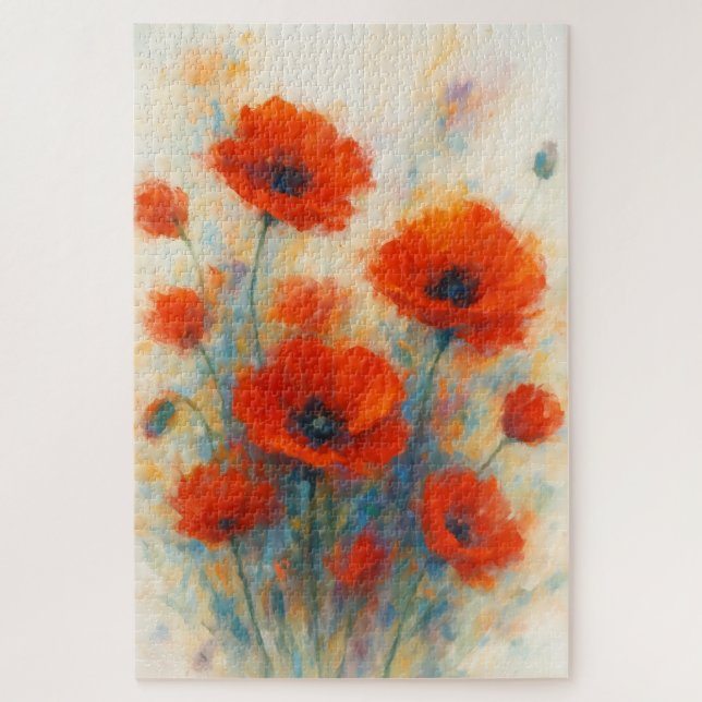 Puzzle Poppies Dancing in the Breeze of Dreams (Vertical)