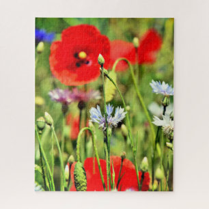 Puzzle Poppies et Fleurs sauvages