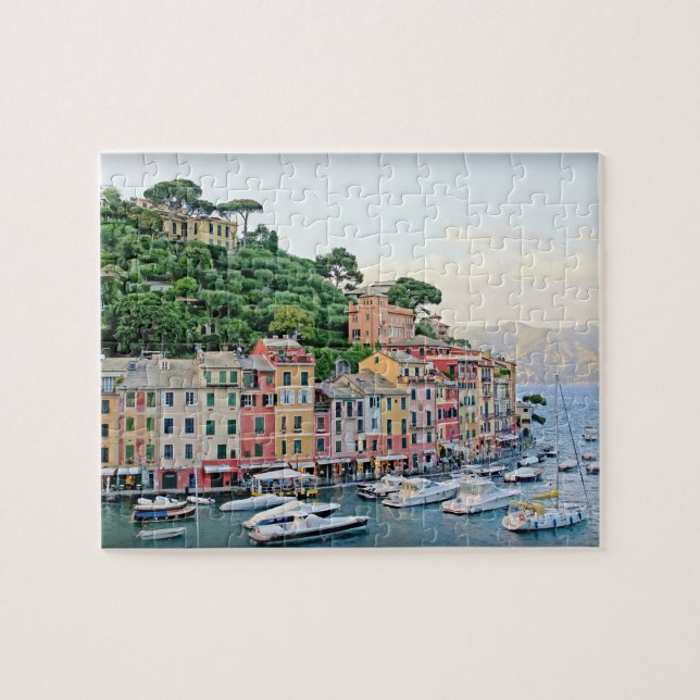 Puzzle Port de Portofino - Été en Italie - 8x10 pouces (Horizontal)