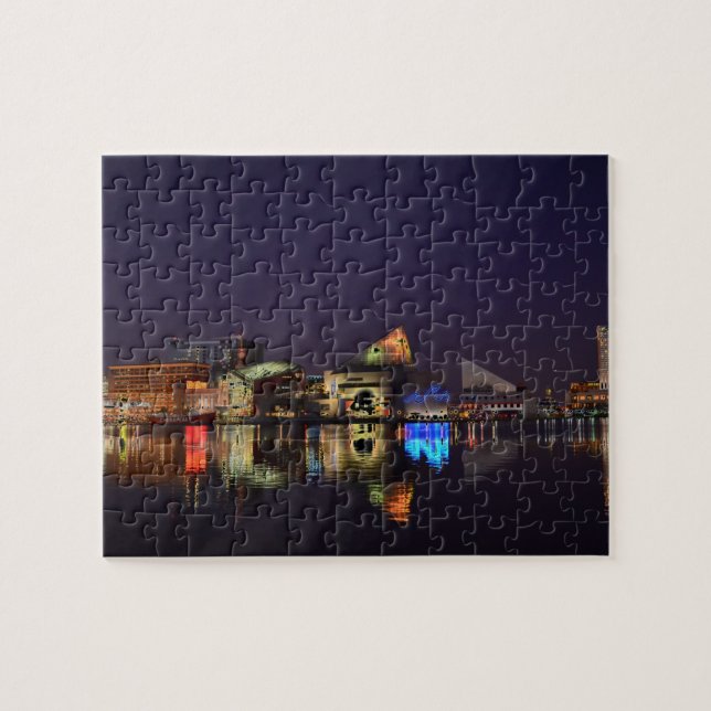 Puzzle Port intérieur de Baltimore la nuit (Horizontal)