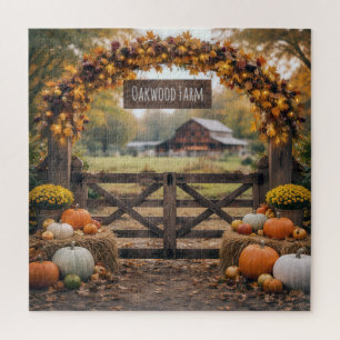Puzzle Porte de ferme d'automne avec arche