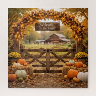 Puzzle Porte de ferme d'automne avec arche