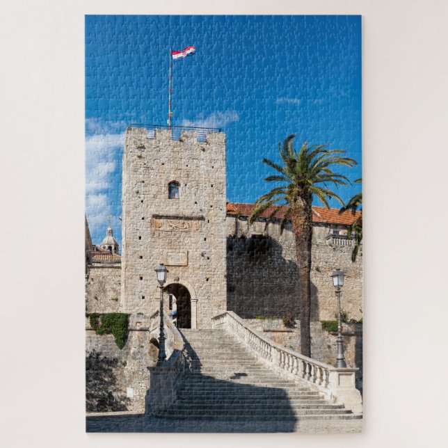 Puzzle Porte de terre dans la ville de Korcula - Dalmatie (Vertical)