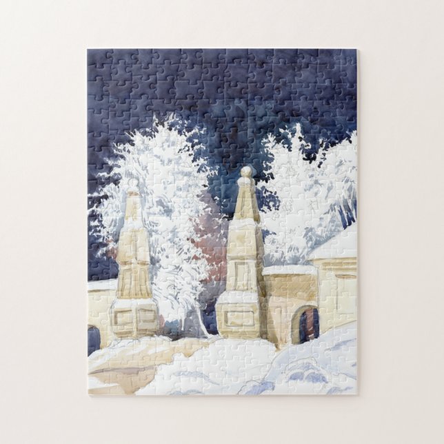 Puzzle Porte d'hiver la nuit (croquis) (Vertical)