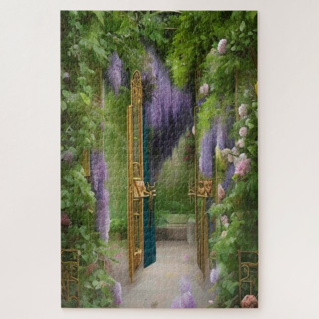 Puzzle Porte du jardin anglais - Wisteria (Vertical)