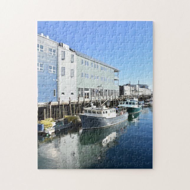 Puzzle Portland ME Maine Boats Paysage Photographie (Vertical)