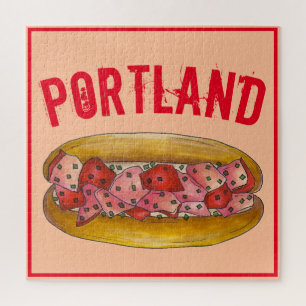 Puzzle Portland ME Maine Lobster Roll Sandwich Foin
