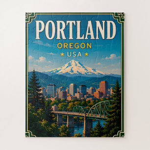 Puzzle 🌲 Portland Oregon Souvenir de Mountain View 🌲
