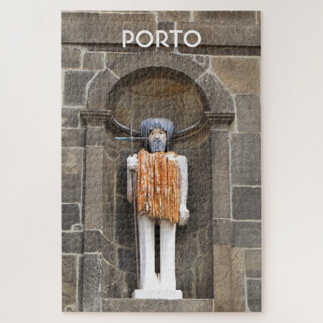 Puzzle Porto : statue de Saint Jean Baptiste, Portugal (Vertical)