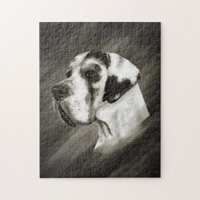 Puzzle Portrait Arlequin Great Dane (Vertical)