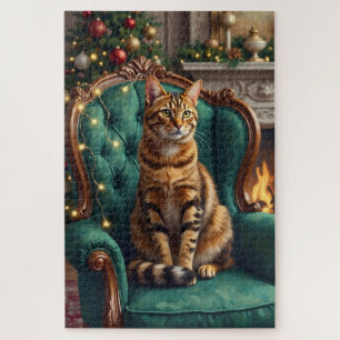 Puzzle Portrait d'art élégant de chat abyssin pour les fê