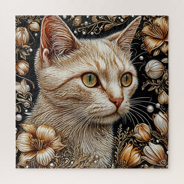 Puzzle Portrait de chat élégant (Vertical)