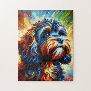Puzzle Portrait de chien Cockapoo Impression d'art acryli
